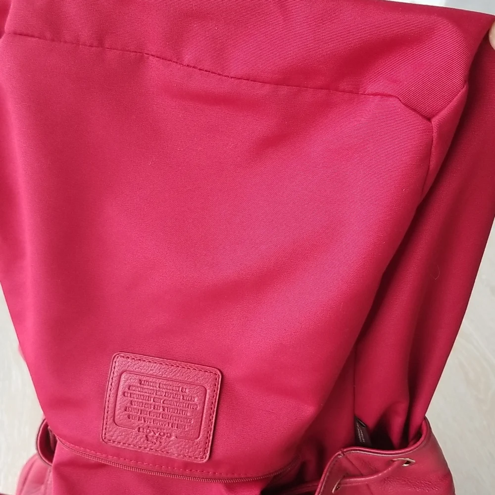 Coach Billie Leather Backpack in Classic Red